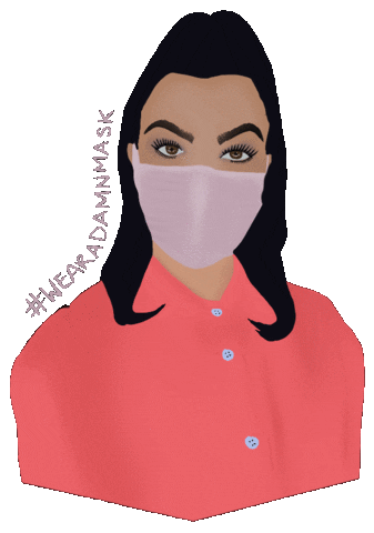 Alyssontorrescreative mask covid kardashian kourtney kardashian Sticker