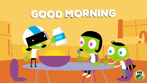 good morning eating GIF by PBS KIDS