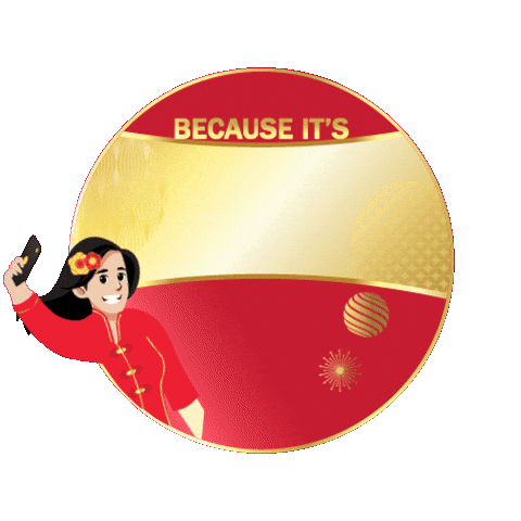 Chinese New Year Outfit Sticker by KITKATMalaysia