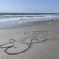 Awesome lettered in Sand Calligraphy