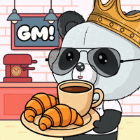 Coffee Gm GIF by PandaPals