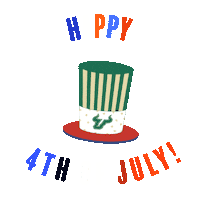 4Th Of July Usf Sticker by University of South Florida