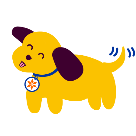 sk_ndp giphyupload dog puppy vote Sticker