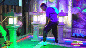 FlipOutUK fun golf mini golf trampoline park GIF