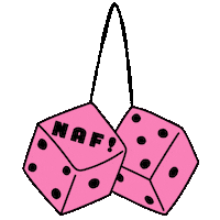 car pink Sticker by NAF! Stuff Limited
