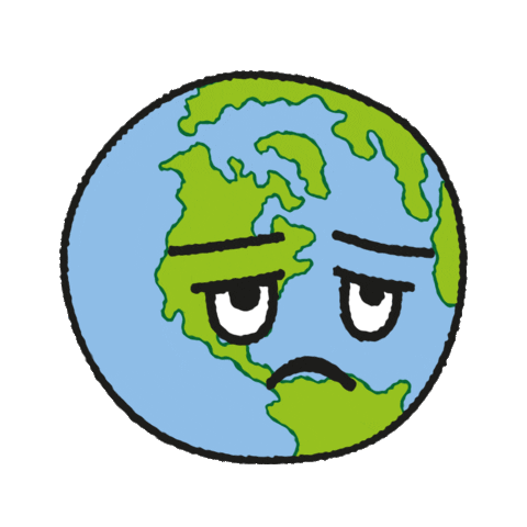 Sad Planet Earth Sticker by Friends of the Earth