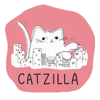 Cat Pink Sticker by Enter agency