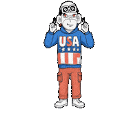 United States Animation Sticker by Zhot