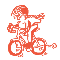 bike ride Sticker by Mary Rose Lytle