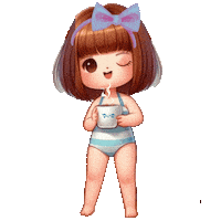 Girl Coffe Sticker