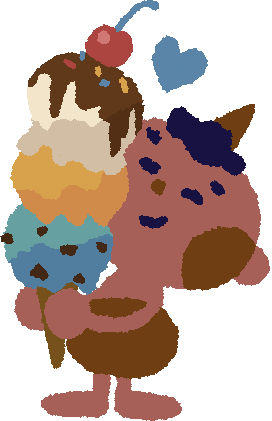Ice Cream Illustration Sticker