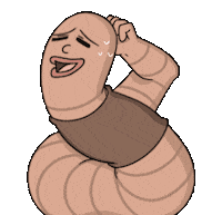 Worm Gila Sticker by Pionicon