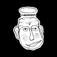 AWeirdExists illustration psychedelic weird face GIF