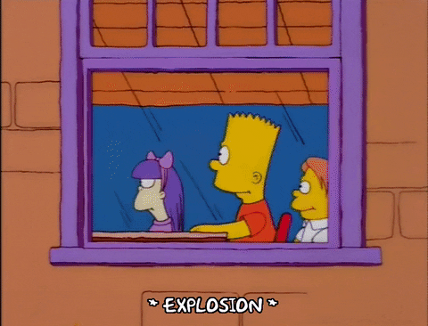 throwing bart simpson GIF