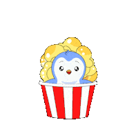 Gossip Girl Popcorn Sticker by Pudgy Penguins