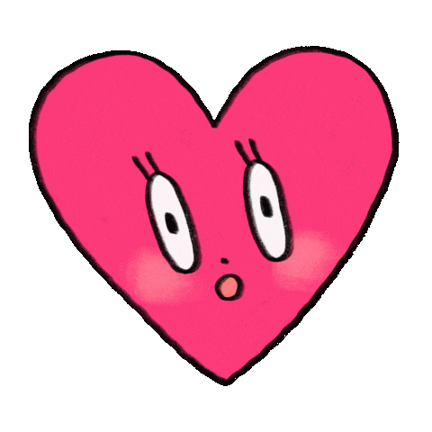 vanil_art love heart pink surprise Sticker