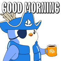 Happy Good Morning Sticker by Pudgy Penguins