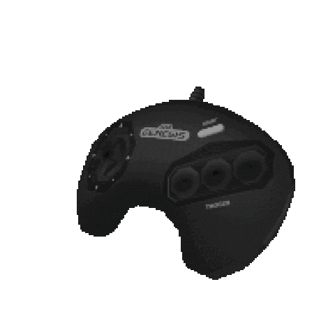 VanDammaged 90s videogames sega low poly Sticker