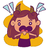Doodlernie girl no what omg Sticker