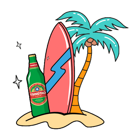 beerkorea giphyupload travel sea surfing Sticker