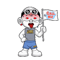 Sweating Call Me Sticker by Zhot