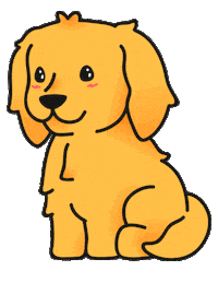 Golden Retriever Dogs Sticker by Koowawa