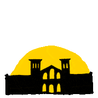 Royce Hall Sunset Sticker by UCLA