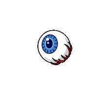 fashionabledeath omg eyeball poppin blueeye Sticker