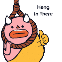 Hang In There Art Sticker by Monkiddo
