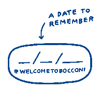 Save The Date Circle Sticker by Bocconi University