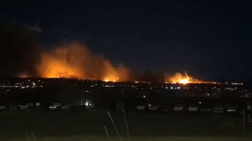 Flames Illuminate Night Sky as Wildfires Rage Near Boulder, Colorado