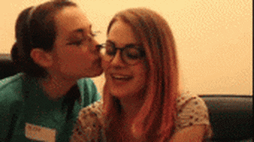 lesbians kiss GIF