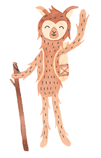 wave alpaca Sticker by Slumberkins