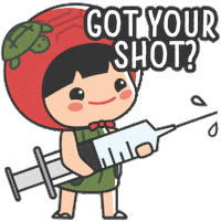 Singapore Vaccine Sticker by Ang Ku Kueh Girl and Friends