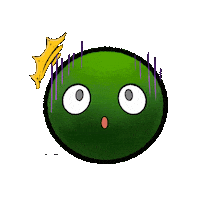 mossamigos shocked moss mossy marimo Sticker