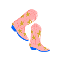 AliceNeedhamIllustration illustration shoes cowboy boots Sticker
