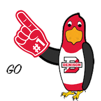 Go Big Red Sticker by Denison University