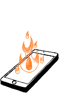 yleareena fire ghost phone flame Sticker