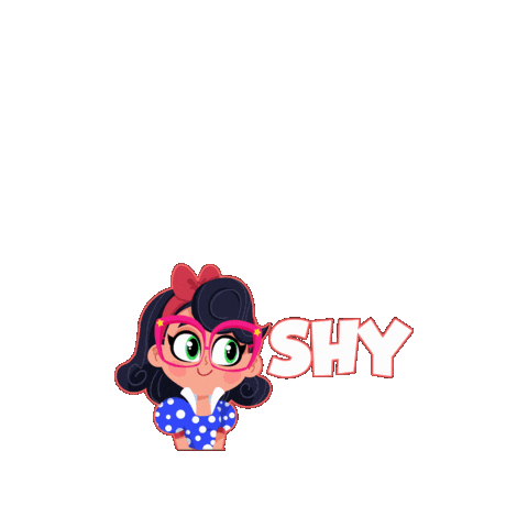 Feeling Shy Snow White Sticker by Cool School