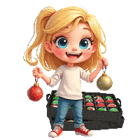 Boys Girls Christmas Ornaments Sticker