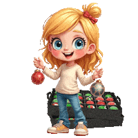 Boys Girls Christmas Ornaments Sticker