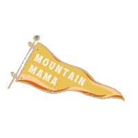 BadMoonGlamping retro flag mama mountain Sticker