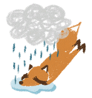Sad Fox Sticker by Reiko