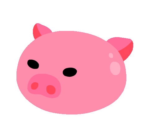 Pink Pig Sticker by Yeremia Adicipta