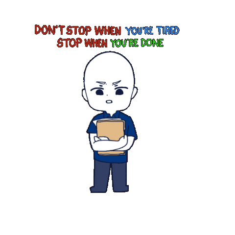 Focus Work Hard Sticker by ironbrij