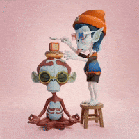 Sitting Animated Character GIF by Moonie