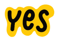 KathyUrsinus yes ja designmitkathy kathyursinus Sticker