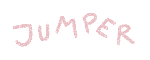 Pink Jump Sticker by Catharina Stewart