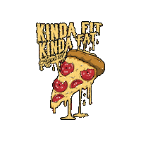 Pizza Powerlifting Sticker by Kinda FIt Kinda Fat