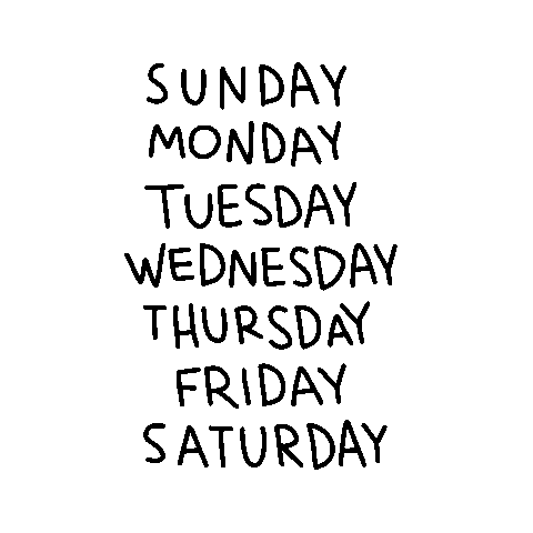 katxdesign work time week days Sticker